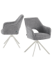 DUBI Möbel 2er-Set: Drehstuhl THOMAS-CLEO in Grau - (B)57 x (H)88 x  (T)63 cm