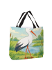 Mr. & Mrs. Panda Shopper Storch Design ohne Spruch in Weiß