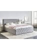 Beliani Doppelbett AMIENS in Grau - (W) 191 x (H) 109 x (L) 217 cm