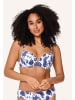 Linga Dore top Bikini in Blue white print