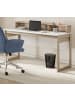 Furn.Design Schreibtisch weiß und Eiche, Laptoptisch skandinavisch 120 cm