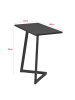 en.casa Beistelltisch Kalundborg in Schwarz (H)55cm (B)60cm (T)30cm