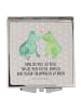 Mr. & Mrs. Panda Schminkspiegel Frosch Liebe mit Spruch in Grau Pastell