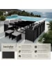 tectake Rattan-Gartenlounge für 8 bis 12 Personen, Inkl. Schutzhülle