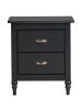 Beliani Nachttisch SHILLINGTON in Schwarz/Gold - (W) 46 x (H) 52 x (L) 35 cm