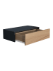 VCM  Holz Wand Hänge Nachttisch Usal M 60 cm in Schwarz / Honig-Eiche