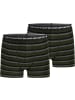 Normani Outdoor Sports 2er Pack Herren Merino Boxershorts in Grün/Schwarz/Grau