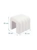 relaxdays Sitzhocker Bubble Bogen in Weiß in Schaumstoff - (B)40 x (H)40 x (T)40 cm