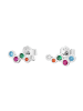 Adeliás Damen Ohrringe – Ohrstecker aus 925 Silber mit Zirkonia in silber