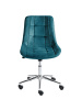 Beliani Bürostuhl MELROSE in Blau/Silber/Schwarz - (W) 60 x (H) 82 x (L) 60 cm