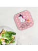 Mr. & Mrs. Panda Tassenuntersetzer Einhorn Hexe mit Spruch in Rot Pastell