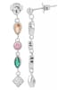 Adeliás Damen keine aus 925 Silber mit Zirkonia 3.6 cm in bunt