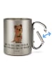 Mr. & Mrs. Panda Kaffeetasse Quokka Happy mit Spruch in Silber