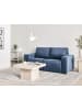 Beliani 2-Sitzer Sofa NUKARI in Blau/Schwarz - (W) 190 x (H) 93 x (L) 92 cm
