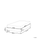 Beliani Doppelbett ROANNE in Beige/Dunkler Holzfarbton - (W) 149 x (H) 29 x (L) 211 cm