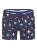 Happy Shorts Boxer Christmas in navy/ bordeaux X-mas Cookies + Hawaii/blue
