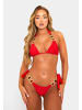 Moda Minx Bikini Hose Boujee seitlich gebunden in rot