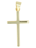 Adeliás Unisex Anhänger – Kreuz Kreuzanhänger aus 925 Silber in gold