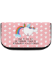 Mr. & Mrs. Panda Kosmetiktasche Einhorn Pegasus mit Spruch in Rot Pastell