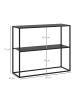 HOMCOM Konsolentisch-90L x 30B x 75H cm-Schwarz