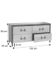 MCW Kommode Q66, Holz natur, Metall schwarz