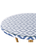 Beliani Gartentisch RIFREDDO in /Blau/Beige - (W) 70 x (H) 76 x (L) 70 cm
