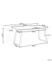Beliani Esszimmertisch KALUNA in Weiß/Braun - (W) 90 x (H) 75 x (L) 160 cm