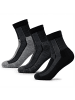 Occulto 3er Pack Merino Wandersocken Makalu 3 Paar | Schwarz-Navy-Light-Grey 43-46