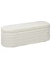 HOMCOM Polsterbank-116L x 41B x 40,5H cm-Cremeweiß