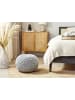 Beliani Pouf PRIENE in Grau - (W) 50 x (H) 35 x (L) 50 cm