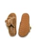Flip Flop Hausschuh "fur*buckle" in braun
