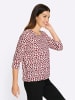 Sieh an! 3/4-Arm-Shirt in ecru-rot-bedruckt