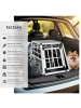 tectake Hundetransportbox single  mit schützenden Kunststoffecken, schwarz
