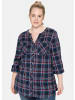 sheego Karo-Bluse in nachtblau