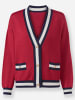 Heine Strickjacke in rot-marine-gemustert