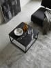 KADIMA DESIGN Couchtisch 60x60x38 cm Sofatisch in Marmor-Optik Modern, in Schwarz
