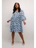 KAFFE curve Kleid KCisma A-shape in Blue Tone Graphic Flower