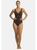 Sea Level Essentials Cross Front Multifit One Piece in COCOA