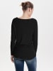 ONLY Langer Feinstrick Pullover Stretch Sweater ONLMILA in Schwarz