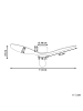 Beliani Deckenventilator mit Licht VEMBAR in Braun/Weiß - (W) 112 x (H) 23 x (L) 112 cm