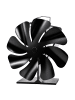 relaxdays Kaminventilator in Schwarz - (B)17 x (H)18 x (T)10 cm