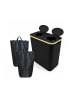 relaxdays Pfandflaschen-Sammelbehälter in Schwarz - 140 Liter