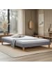 Homestyle4u Polsterbett mit Lattenrost 120x200 cm in Grau