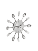 relaxdays Wanduhr "Besteck" in Silber - Ø 31 cm