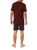 NORMANN Shorty Schlafanzug kurzarm Pyjama Frontprint Übergrösen in rot