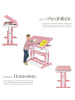 tectake Schreibtisch  109 x 55 x 94 cm, pink