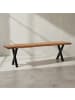 KADIMA DESIGN Esszimmerbank 140x40x45,5 cm Massivholz / Metall mit