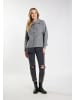 DreiMaster Damen Strickpullover in Grau Melange