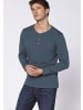 Polo Sylt Longsleeve im Henley-Look in Blau