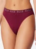 ELLE Slip High Leg Logo in schwarz, rot, dunkelrot